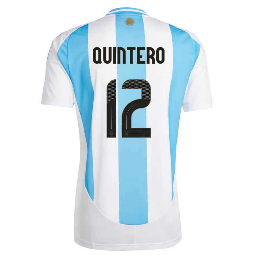 Danxen Kobiety Argentyna Valentino Quintero #12 Biało Niebieski Domowa Koszulka 24-26 Koszulki Klubowe