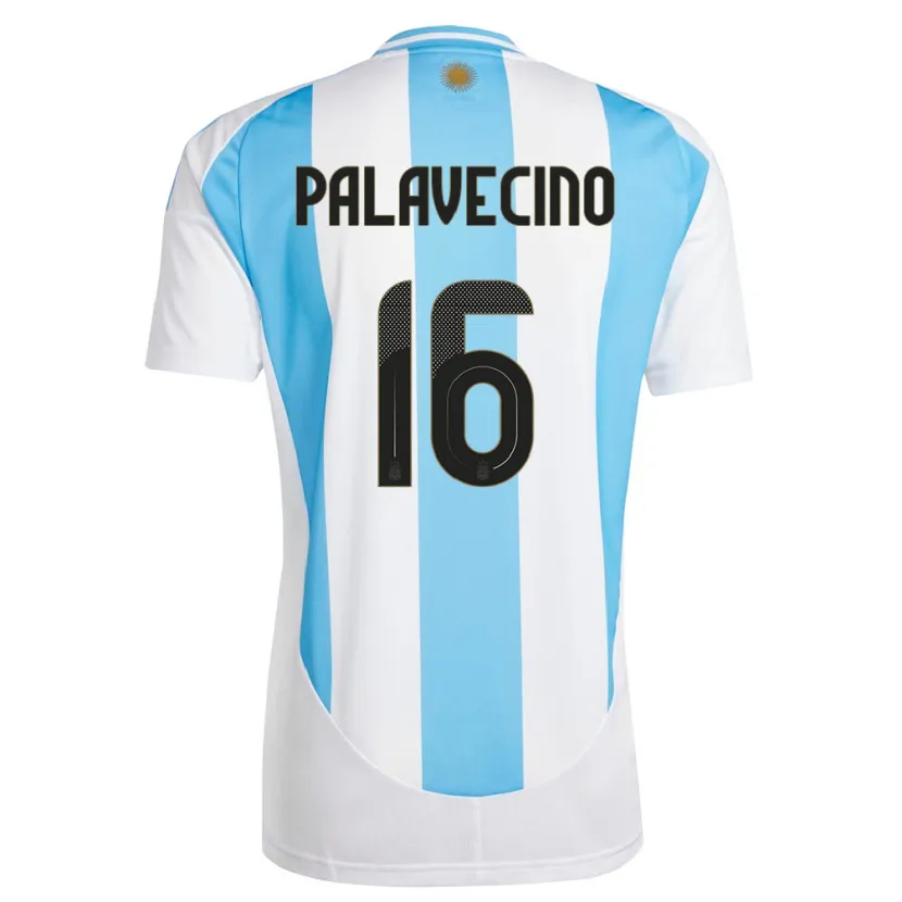 Danxen Kobiety Argentyna Nicolas Palavecino #16 Biało Niebieski Domowa Koszulka 24-26 Koszulki Klubowe