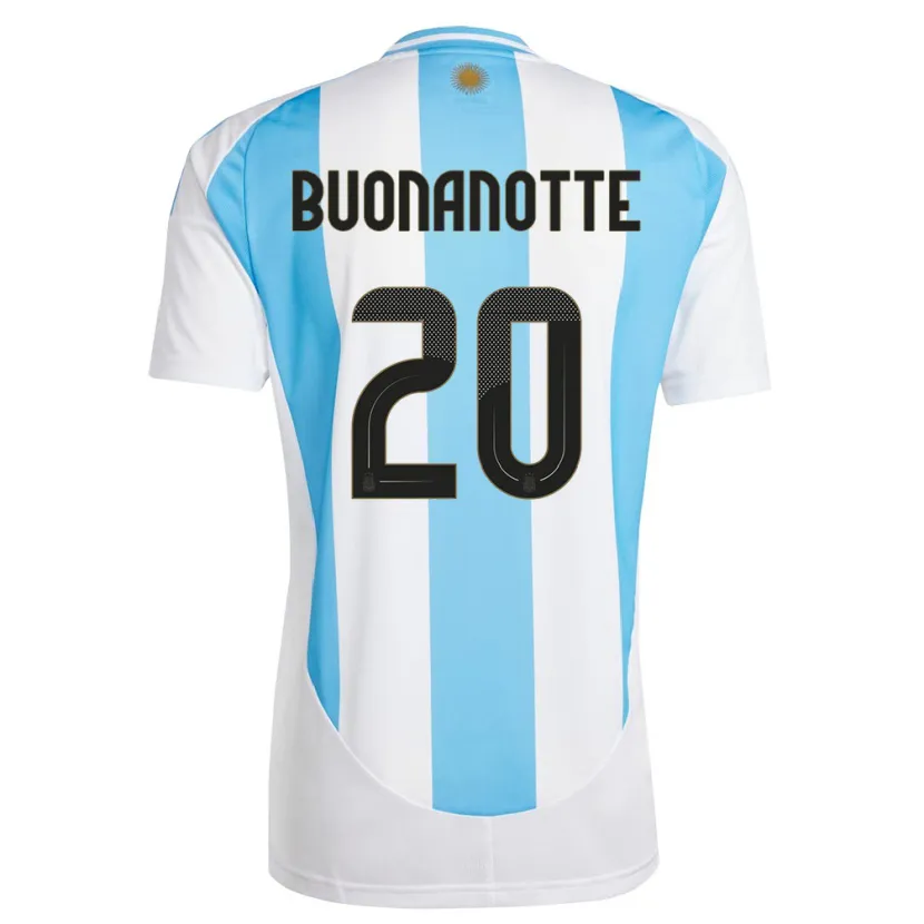 Danxen Kobiety Argentyna Facundo Buonanotte #20 Biało Niebieski Domowa Koszulka 24-26 Koszulki Klubowe