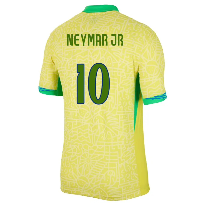 Danxen Kobiety Brazylia Neymar #10 Żółty Domowa Koszulka 24-26 Koszulki Klubowe