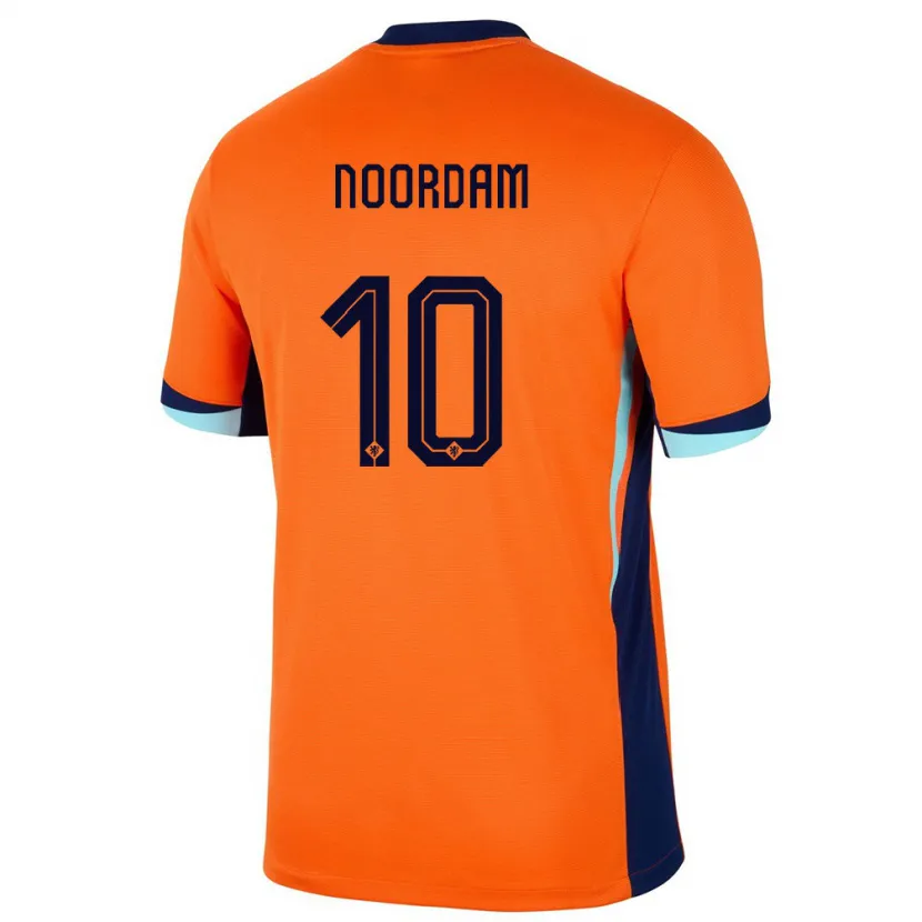 Danxen Kobiety Holandia Nadine Noordam #10 Pomarańczowy Domowa Koszulka 24-26 Koszulki Klubowe