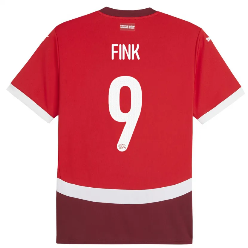 Danxen Kobiety Szwajcaria Bradley Fink #9 Czerwony Domowa Koszulka 24-26 Koszulki Klubowe