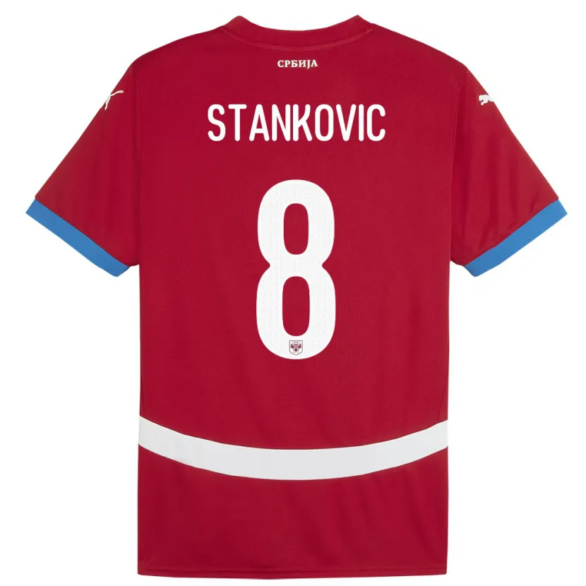 Danxen Kobiety Serbia Nikola Stankovic #8 Czerwony Domowa Koszulka 24-26 Koszulki Klubowe