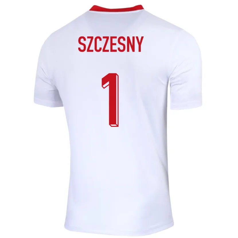 Danxen Kobiety Polska Wojciech Szczesny #1 Biały Domowa Koszulka 24-26 Koszulki Klubowe