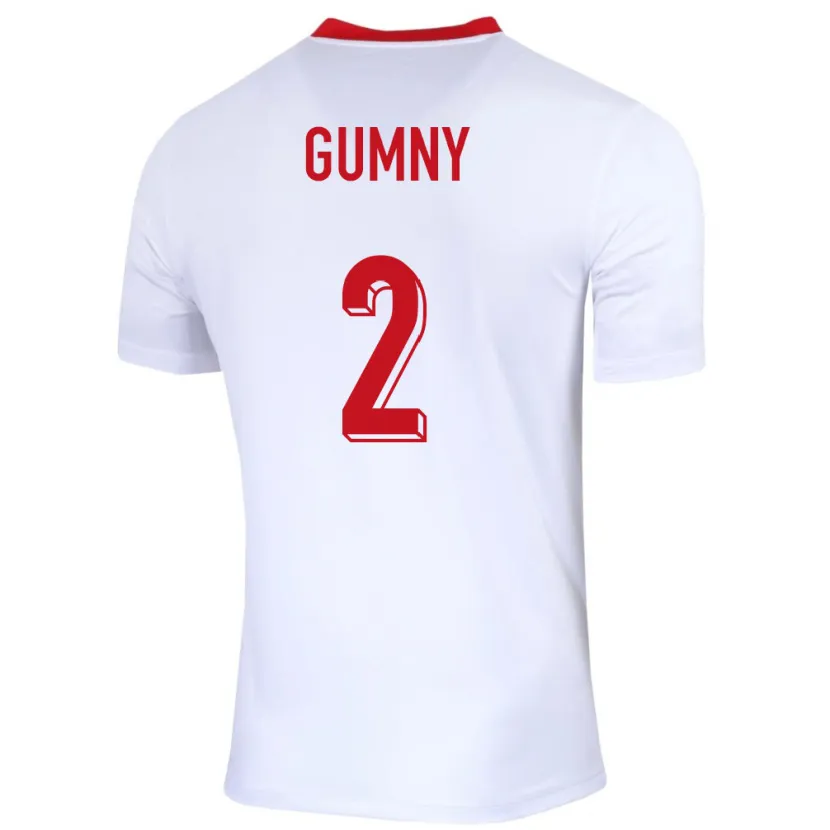 Danxen Kobiety Polska Robert Gumny #2 Biały Domowa Koszulka 24-26 Koszulki Klubowe