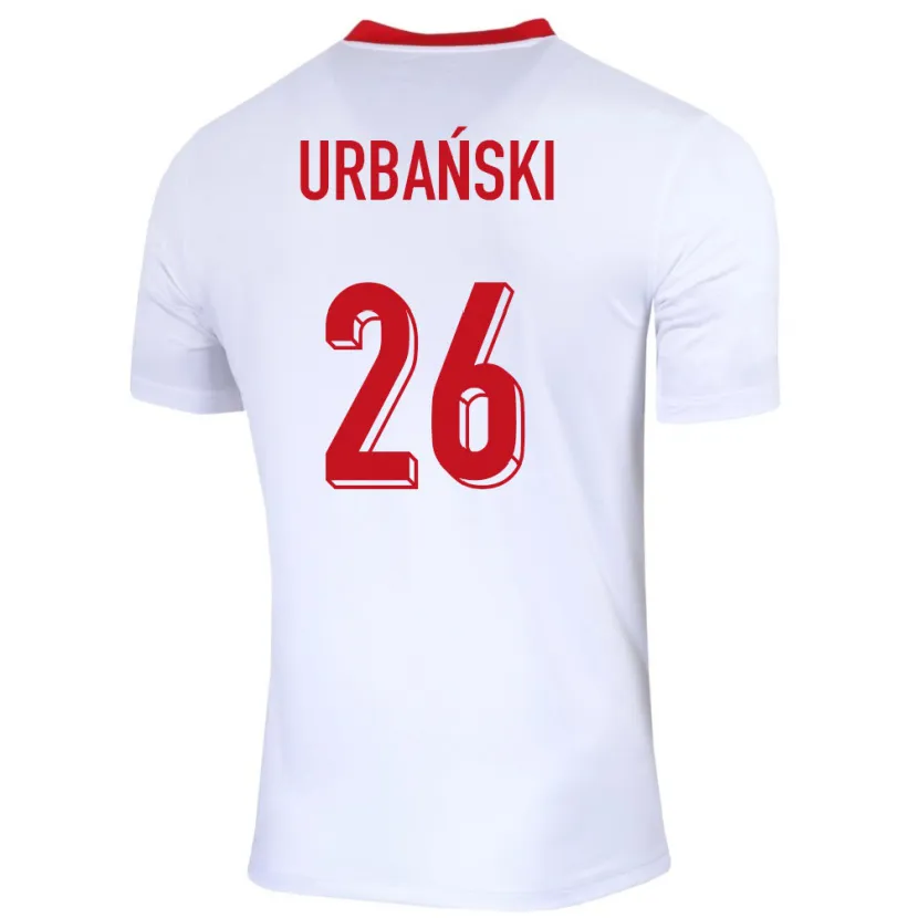 Danxen Kobiety Polska Kacper Urbanski #26 Biały Domowa Koszulka 24-26 Koszulki Klubowe