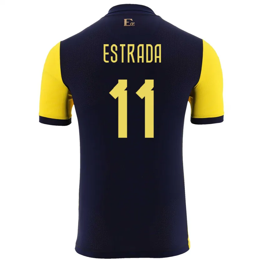 Danxen Kobiety Ecuador Michael Estrada #11 Żółty Domowa Koszulka 24-26 Koszulki Klubowe