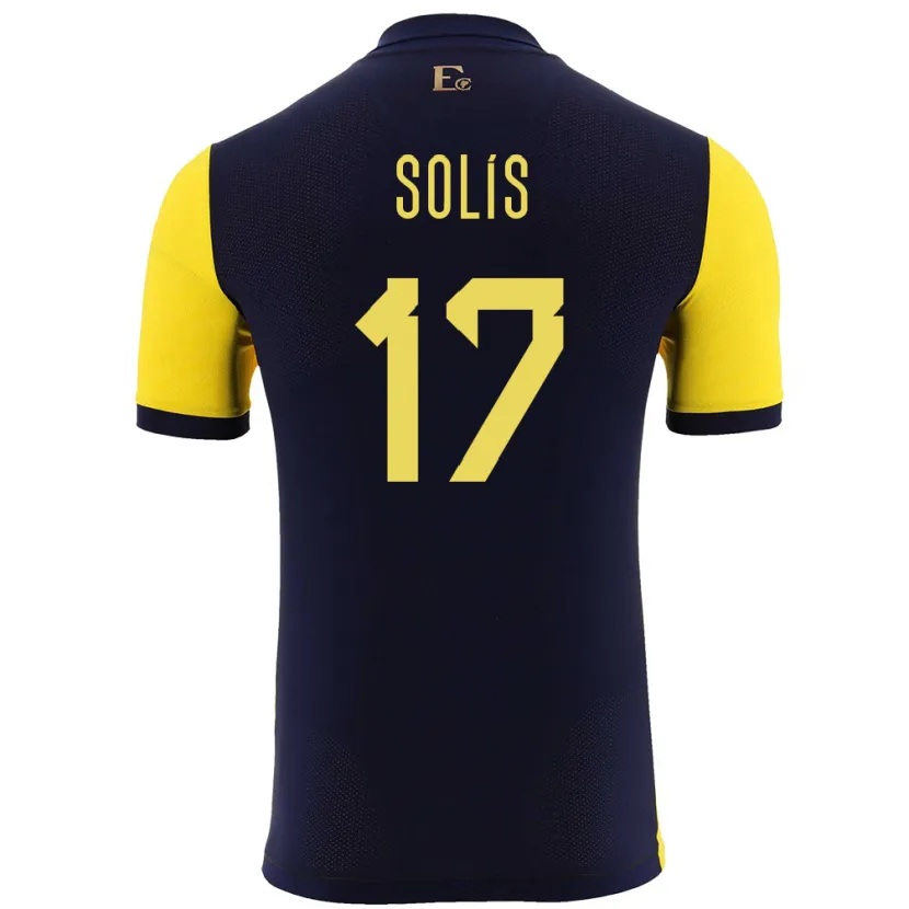 Danxen Kobiety Ecuador Mathias Solis #17 Żółty Domowa Koszulka 24-26 Koszulki Klubowe