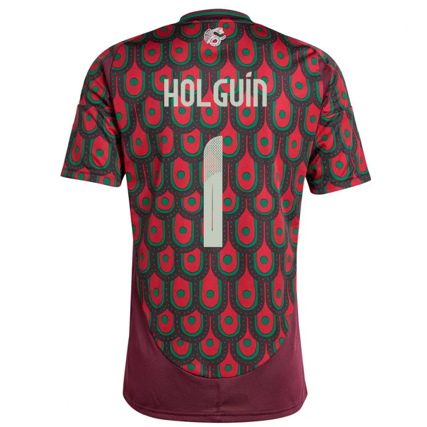 Danxen Kobiety Meksyk Hector Holguin #1 Kasztanowaty Domowa Koszulka 24-26 Koszulki Klubowe