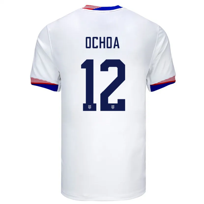 Danxen Kobiety Stany Zjednoczone Emmanuel Ochoa #12 Biały Domowa Koszulka 24-26 Koszulki Klubowe