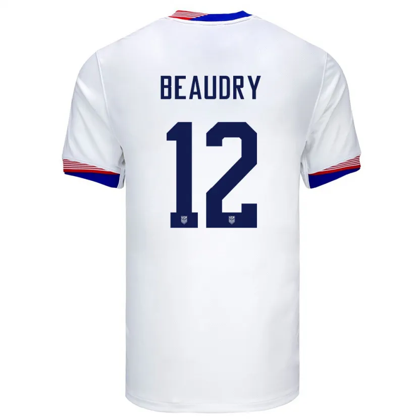 Danxen Kobiety Stany Zjednoczone Adam Beaudry #12 Biały Domowa Koszulka 24-26 Koszulki Klubowe