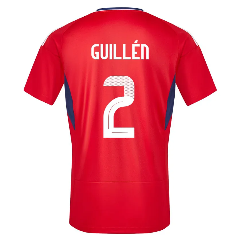 Danxen Kobiety Kostaryka Gabriela Guillen #2 Czerwony Domowa Koszulka 24-26 Koszulki Klubowe