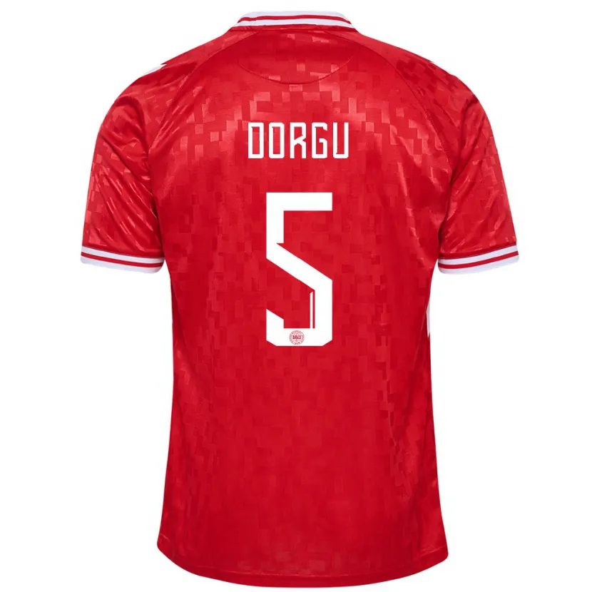 Danxen Kobiety Dania Patrick Dorgu #5 Czerwony Domowa Koszulka 24-26 Koszulki Klubowe