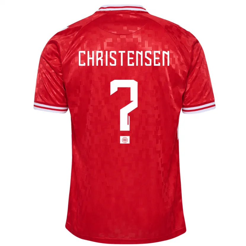 Danxen Kobiety Dania Sebastian Christensen #0 Czerwony Domowa Koszulka 24-26 Koszulki Klubowe