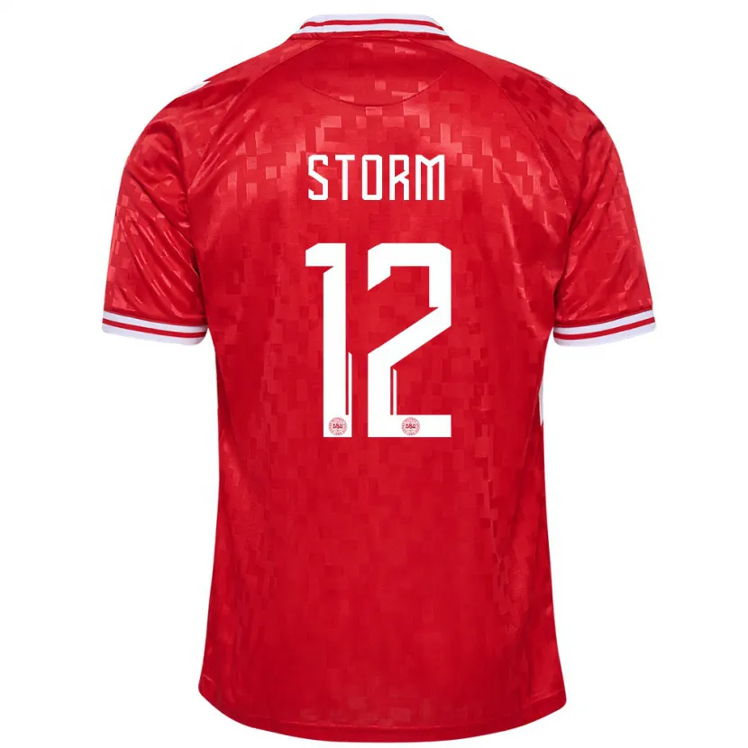 Danxen Kobiety Dania Tobias Storm #12 Czerwony Domowa Koszulka 24-26 Koszulki Klubowe