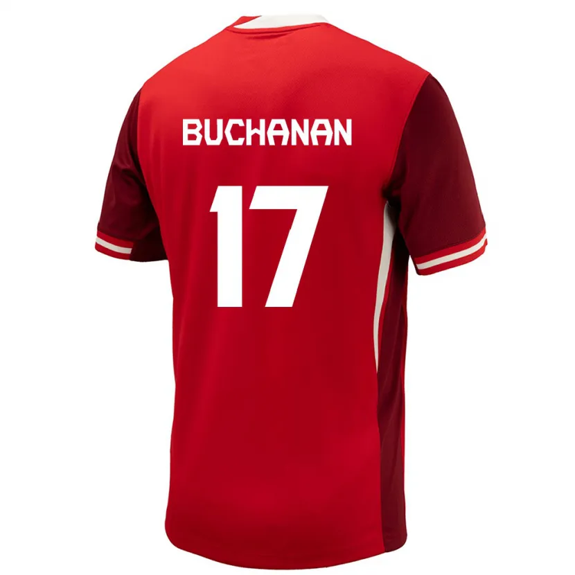 Danxen Kobiety Kanada Tajon Buchanan #17 Czerwony Domowa Koszulka 24-26 Koszulki Klubowe