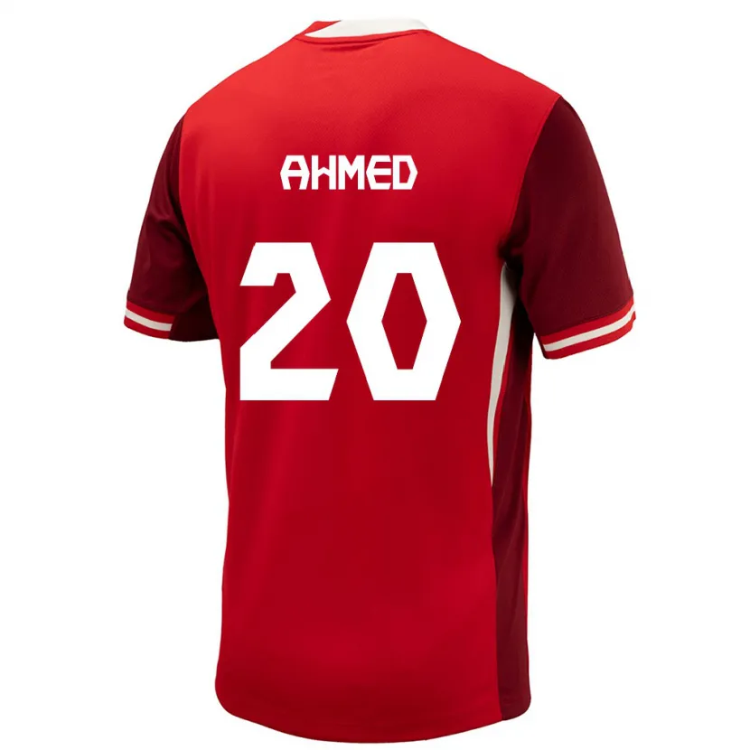 Danxen Kobiety Kanada Ali Ahmed #20 Czerwony Domowa Koszulka 24-26 Koszulki Klubowe