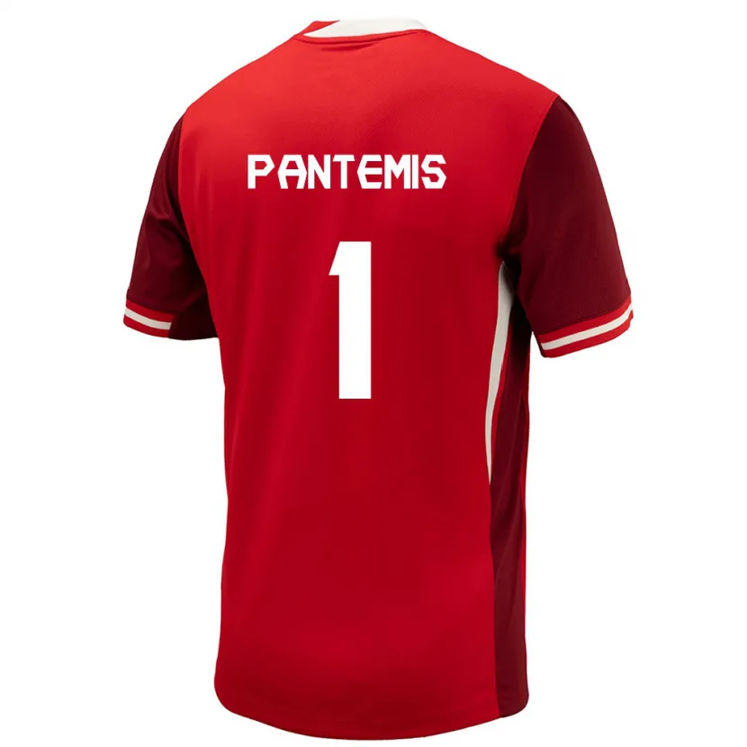 Danxen Kobiety Kanada James Pantemis #1 Czerwony Domowa Koszulka 24-26 Koszulki Klubowe