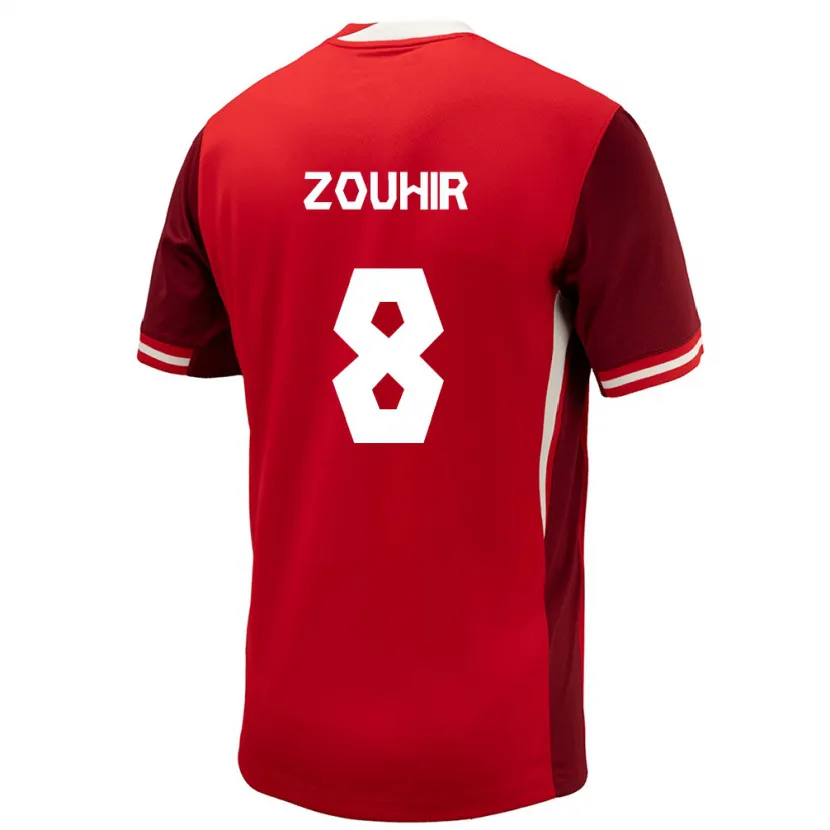 Danxen Kobiety Kanada Rida Zouhir #8 Czerwony Domowa Koszulka 24-26 Koszulki Klubowe