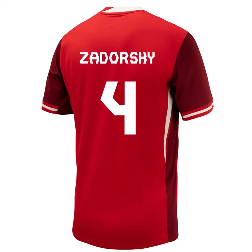 Danxen Kobiety Kanada Shelina Zadorsky #4 Czerwony Domowa Koszulka 24-26 Koszulki Klubowe