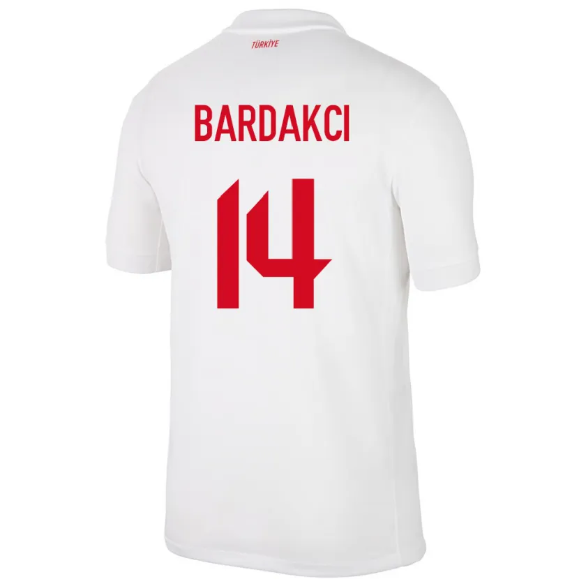 Danxen Kobiety Turcja Abdülkerim Bardakcı #14 Biały Domowa Koszulka 24-26 Koszulki Klubowe