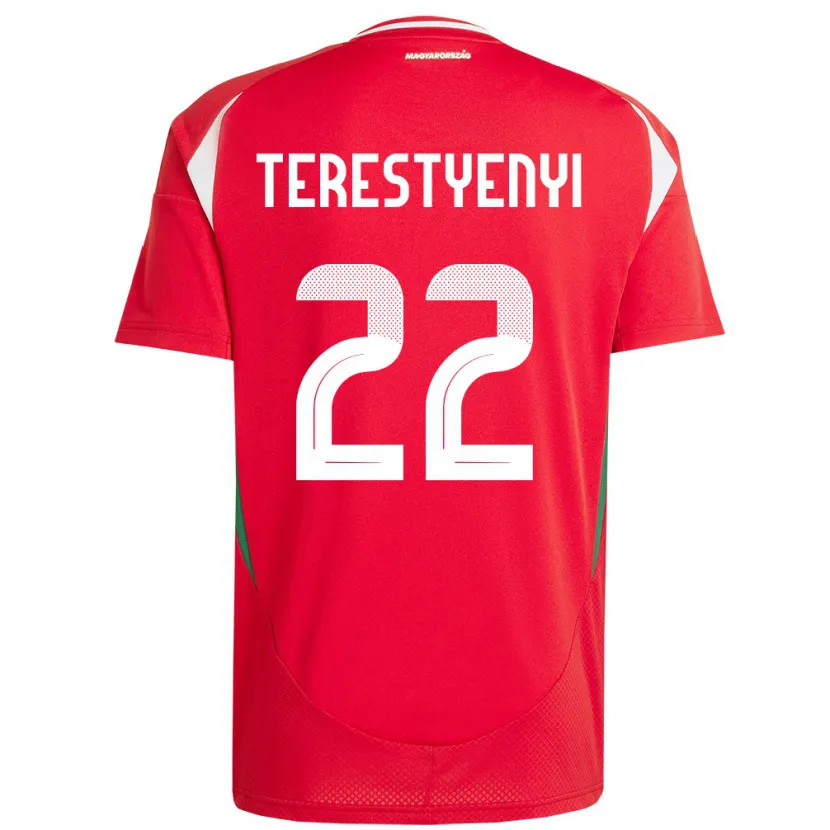 Danxen Kobiety Węgry Anna Terestyényi #22 Czerwony Domowa Koszulka 24-26 Koszulki Klubowe
