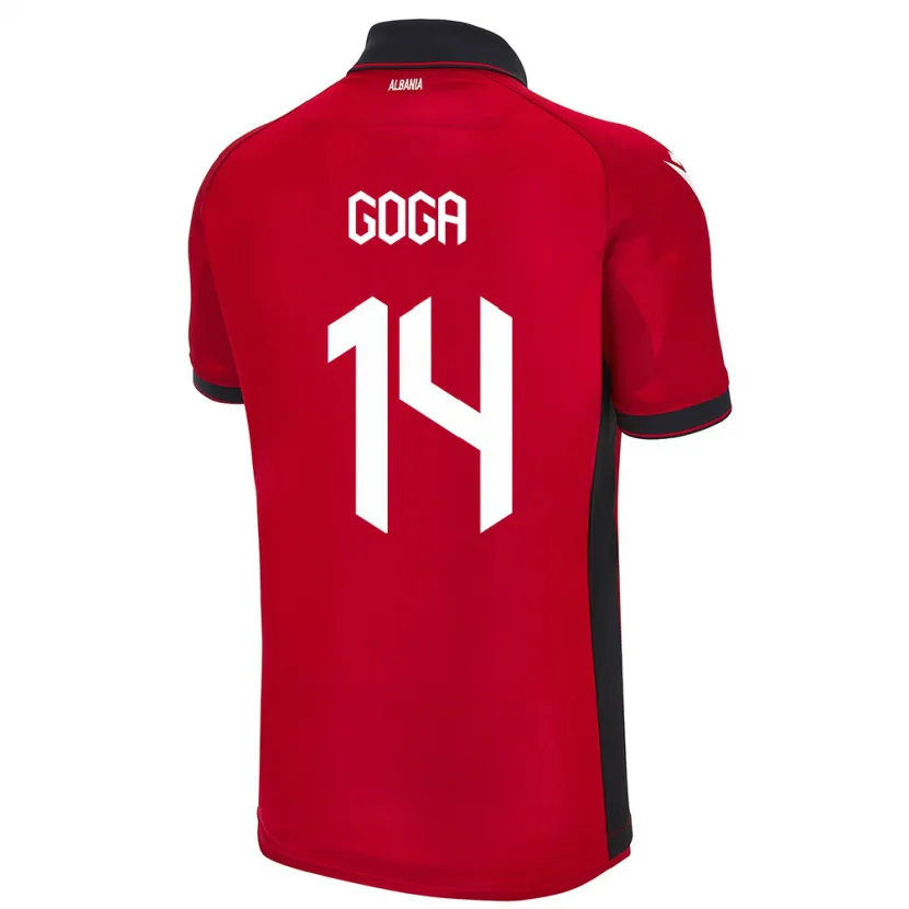 Danxen Kobiety Albania Ergi Goga #14 Czerwony Domowa Koszulka 24-26 Koszulki Klubowe