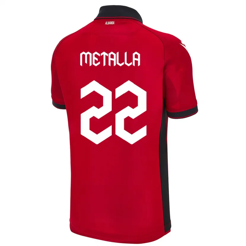 Danxen Kobiety Albania Mikaela Metalla #22 Czerwony Domowa Koszulka 24-26 Koszulki Klubowe
