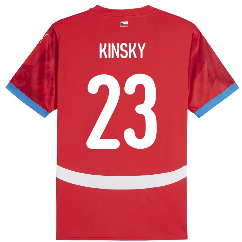 Danxen Kobiety Czechy Antonin Kinsky #23 Czerwony Domowa Koszulka 24-26 Koszulki Klubowe