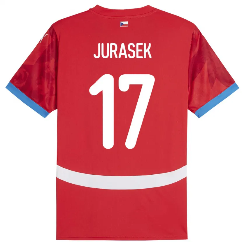 Danxen Kobiety Czechy Patrik Jurasek #17 Czerwony Domowa Koszulka 24-26 Koszulki Klubowe