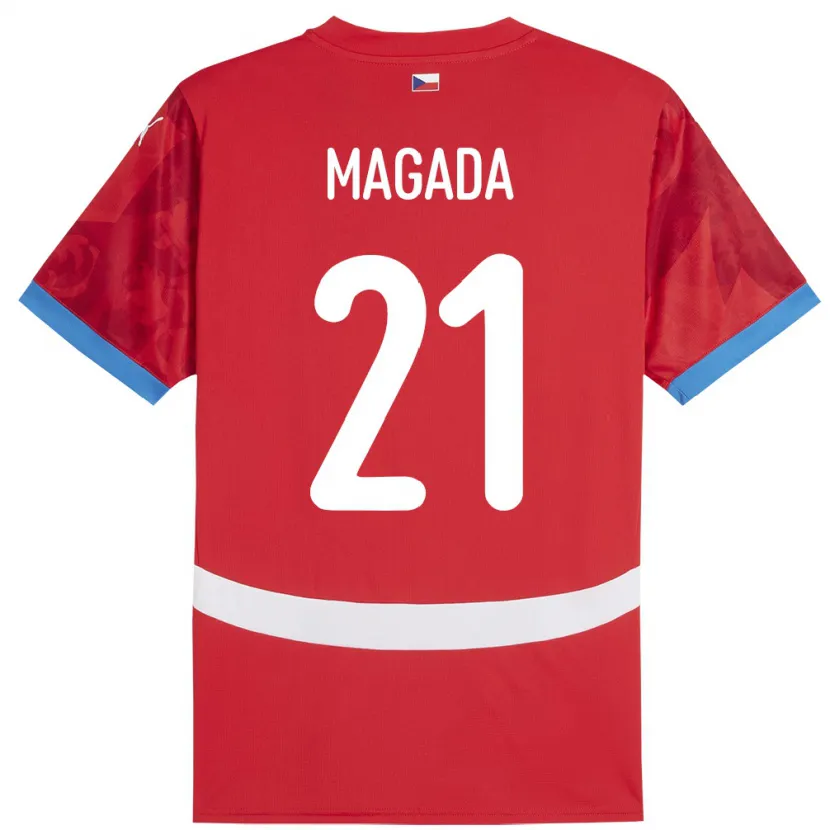 Danxen Kobiety Czechy Maxim Magada #21 Czerwony Domowa Koszulka 24-26 Koszulki Klubowe