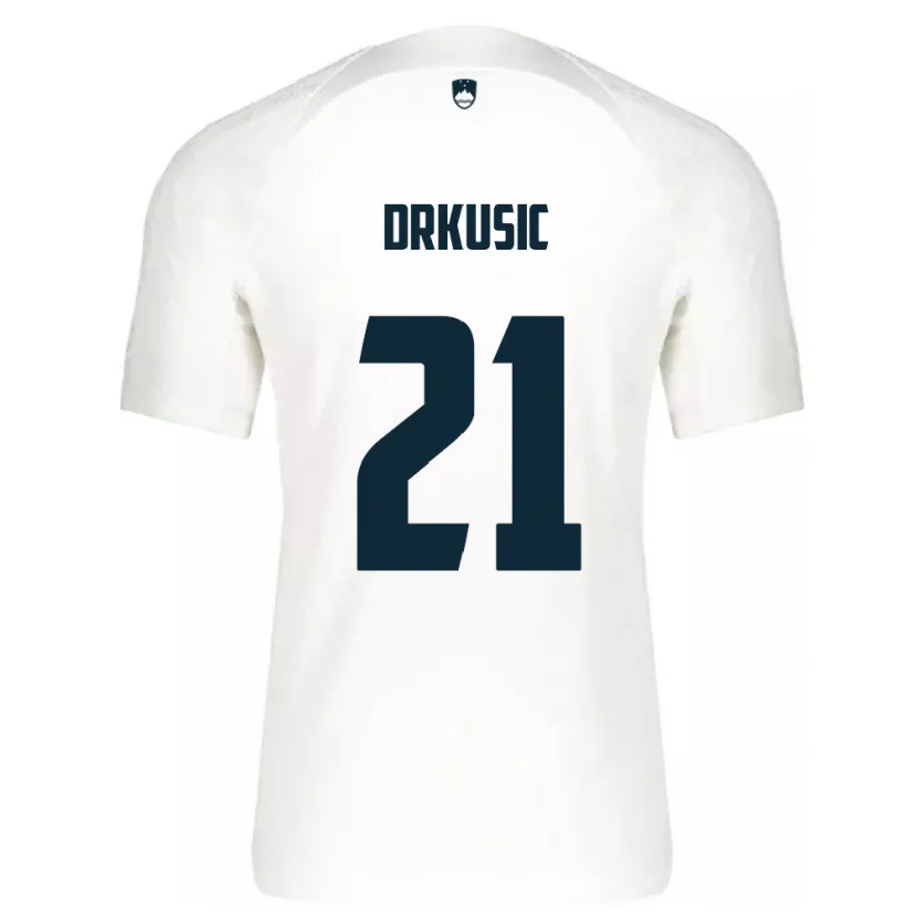 Danxen Kobiety Słowenia Vanja Drkusic #21 Biały Domowa Koszulka 24-26 Koszulki Klubowe