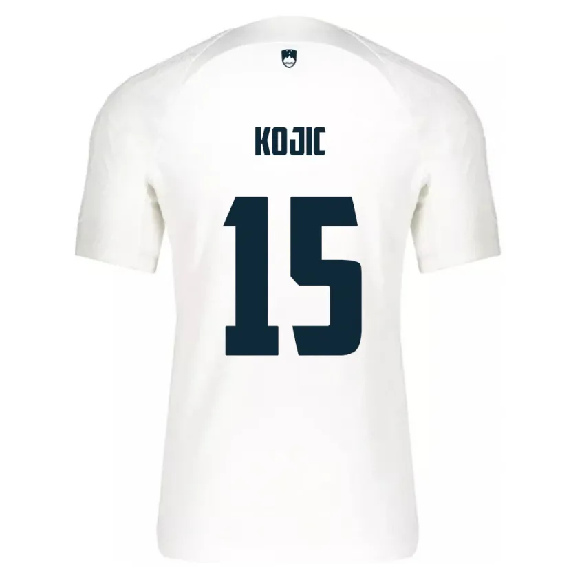 Danxen Kobiety Słowenia Dino Kojic #15 Biały Domowa Koszulka 24-26 Koszulki Klubowe