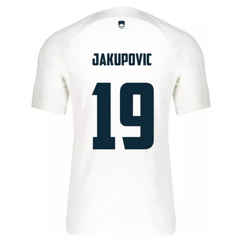 Danxen Kobiety Słowenia Aldin Jakupovic #19 Biały Domowa Koszulka 24-26 Koszulki Klubowe