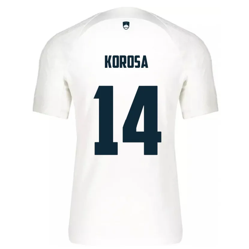 Danxen Kobiety Słowenia Anej Koroša #14 Biały Domowa Koszulka 24-26 Koszulki Klubowe