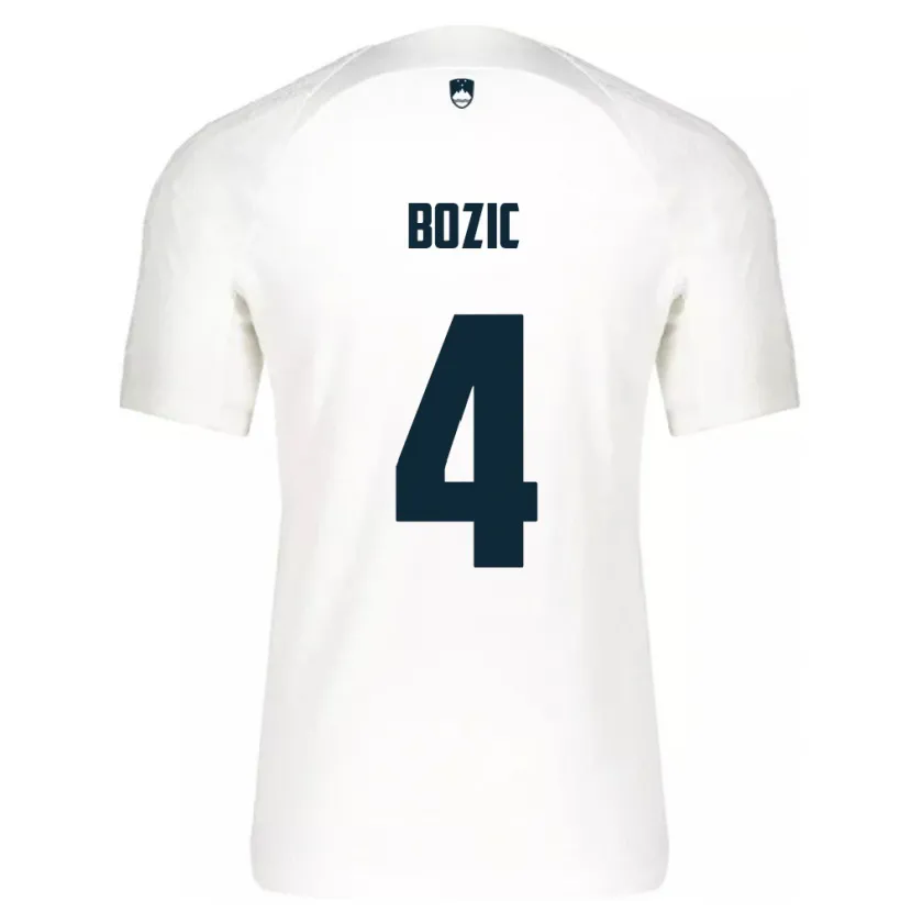 Danxen Kobiety Słowenia Viktor Bozic #4 Biały Domowa Koszulka 24-26 Koszulki Klubowe
