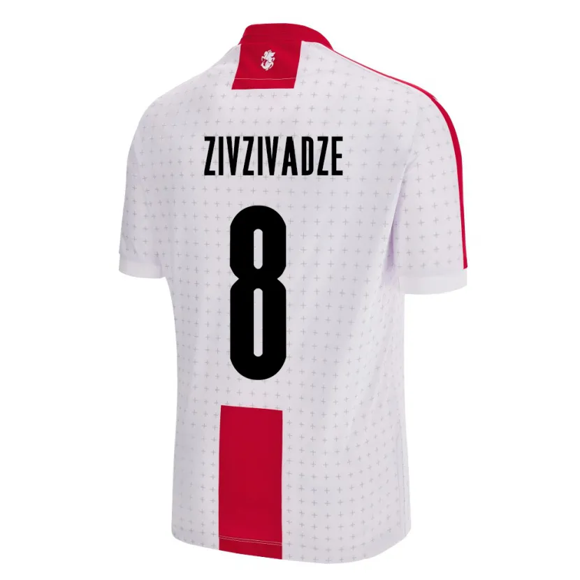 Danxen Kobiety Georgia Budu Zivzivadze #8 Biały Domowa Koszulka 24-26 Koszulki Klubowe
