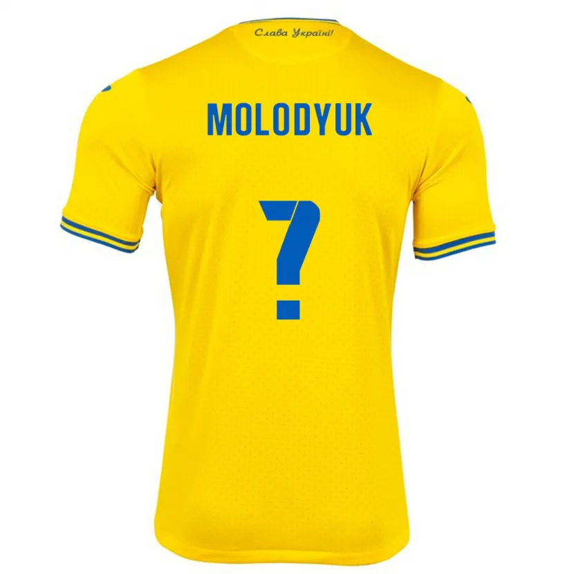Danxen Kobiety Ukraina Yelyzaveta Molodyuk #0 Żółty Domowa Koszulka 24-26 Koszulki Klubowe