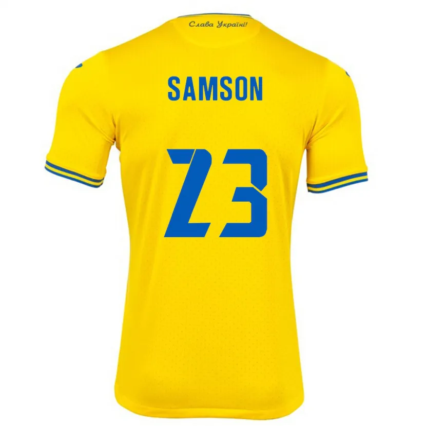 Danxen Kobiety Ukraina Kateryna Samson #23 Żółty Domowa Koszulka 24-26 Koszulki Klubowe