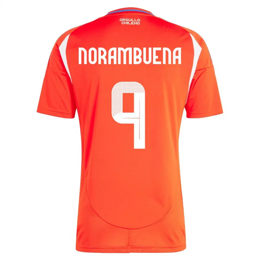 Danxen Kobiety Chile Gabriel Norambuena #9 Czerwony Domowa Koszulka 24-26 Koszulki Klubowe