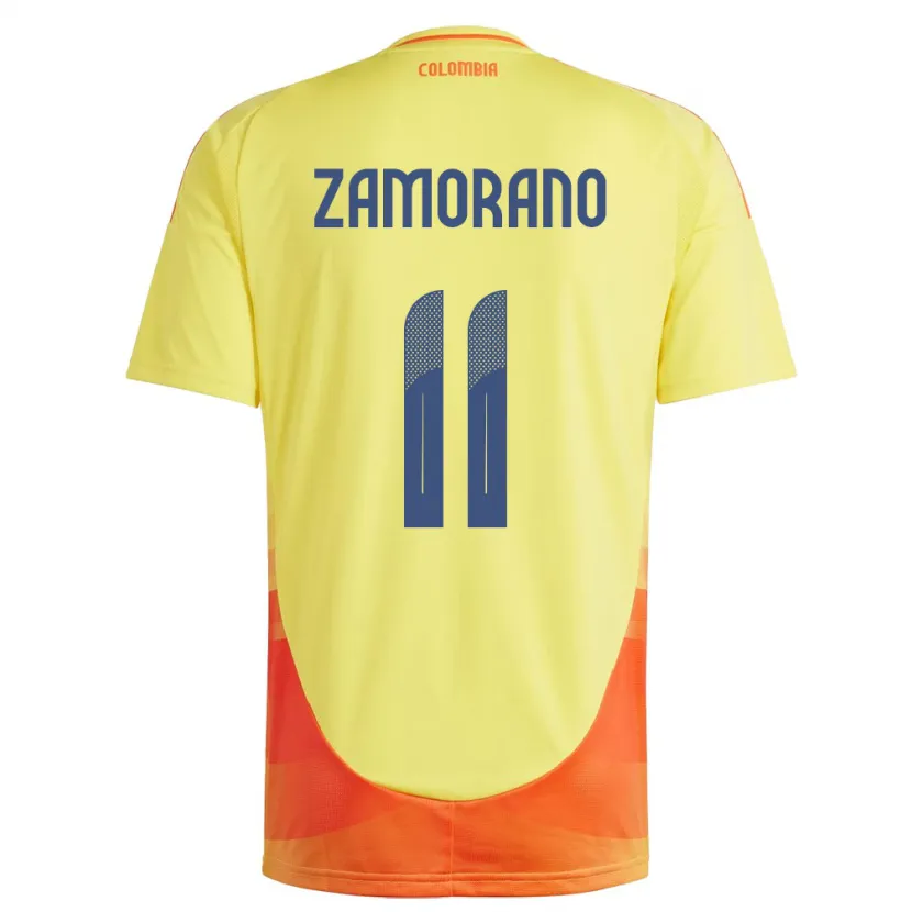 Danxen Kobiety Kolumbia Mariana Zamorano #11 Żółty Domowa Koszulka 24-26 Koszulki Klubowe
