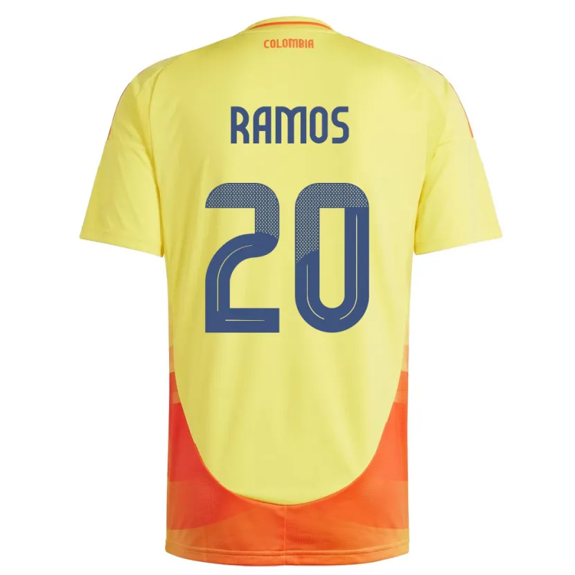 Danxen Kobiety Kolumbia Mónica Ramos #20 Żółty Domowa Koszulka 24-26 Koszulki Klubowe