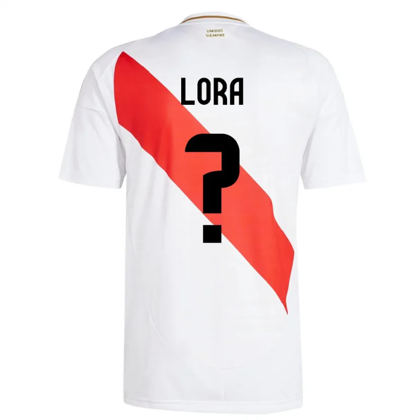 Danxen Kobiety Peru Fabrizio Lora #0 Biały Domowa Koszulka 24-26 Koszulki Klubowe