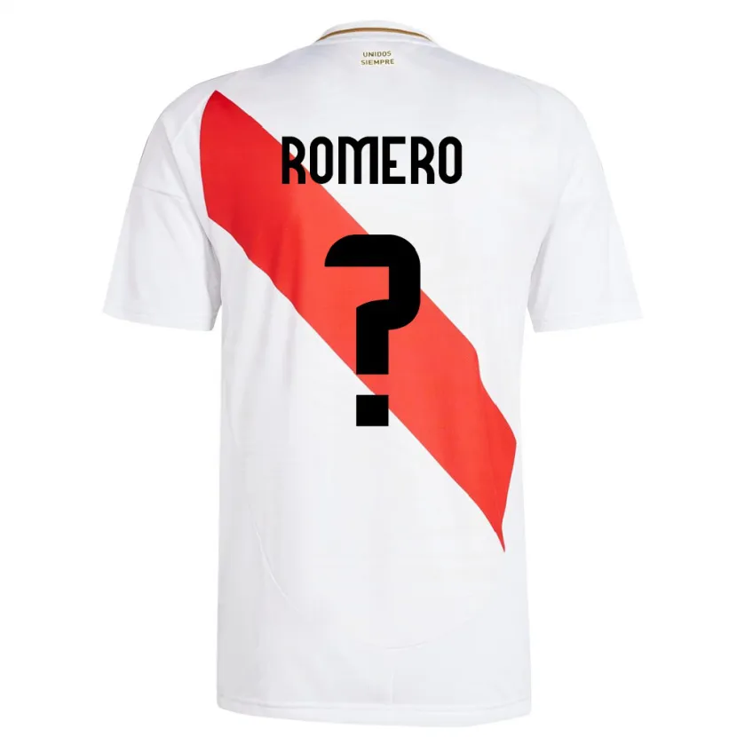 Danxen Kobiety Peru José Romero #0 Biały Domowa Koszulka 24-26 Koszulki Klubowe