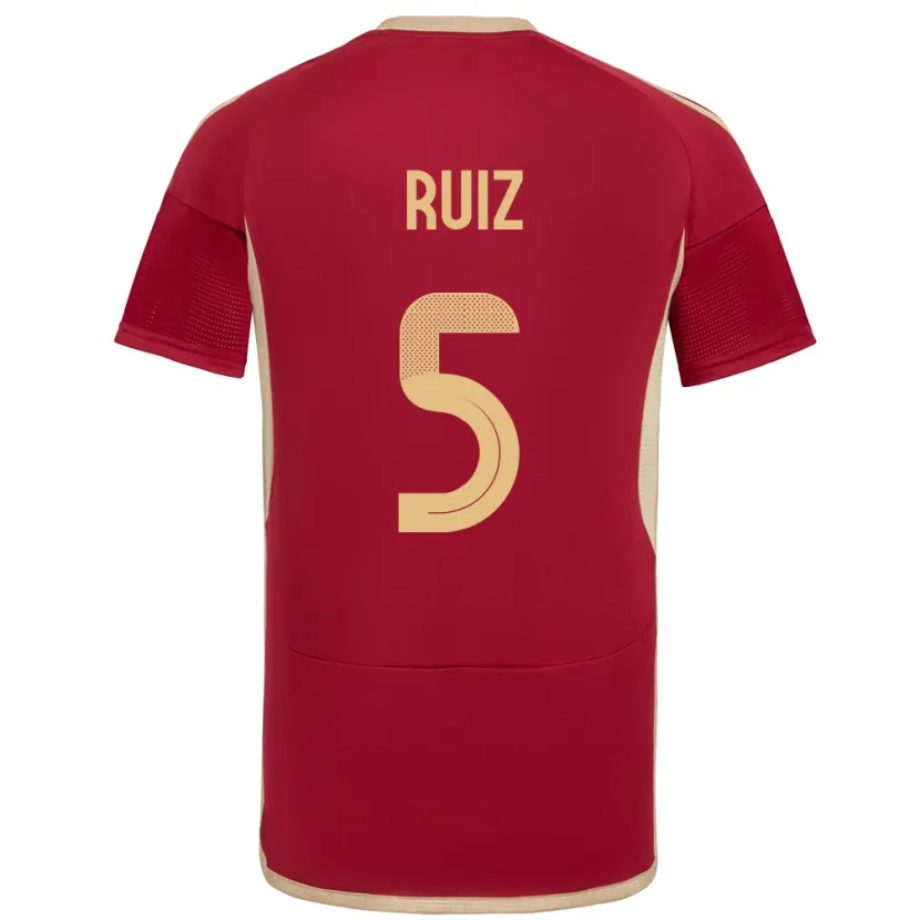 Danxen Kobiety Wenezuela Emerson Ruíz #5 Burgundia Domowa Koszulka 24-26 Koszulki Klubowe