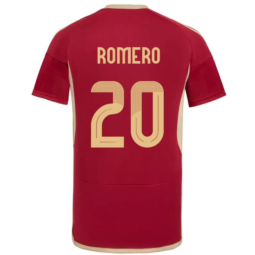 Danxen Kobiety Wenezuela Andrés Romero #20 Burgundia Domowa Koszulka 24-26 Koszulki Klubowe