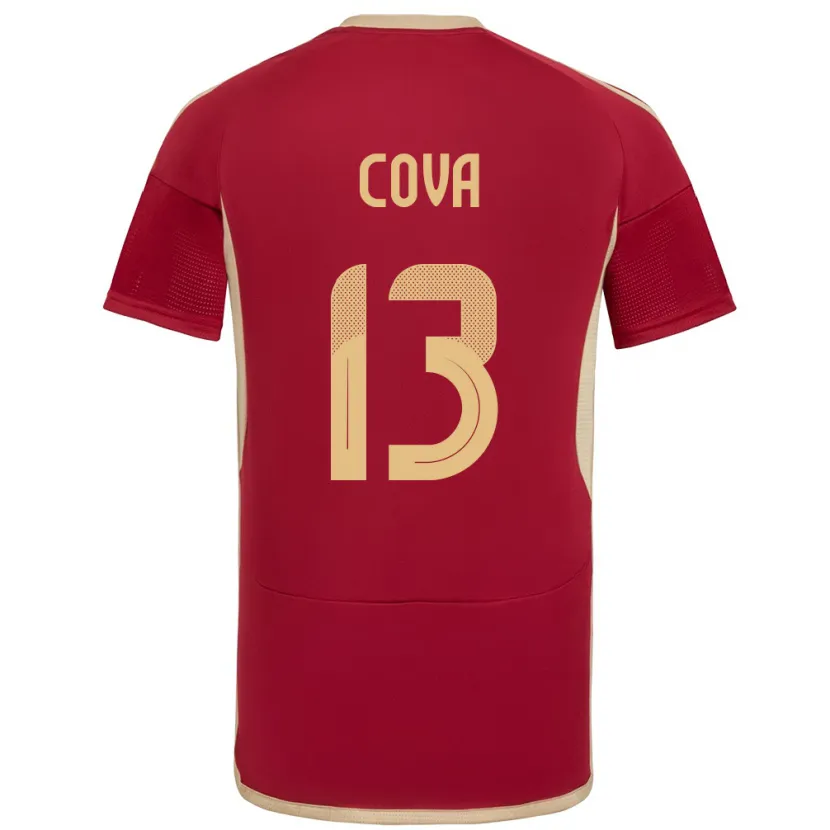 Danxen Kobiety Wenezuela Alejandro Cova #13 Burgundia Domowa Koszulka 24-26 Koszulki Klubowe