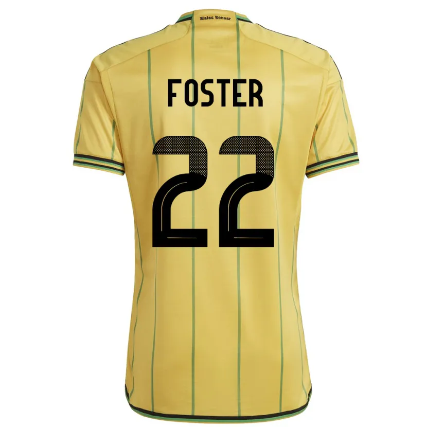 Danxen Kobiety Jamajka Shanise Foster #22 Żółty Domowa Koszulka 24-26 Koszulki Klubowe