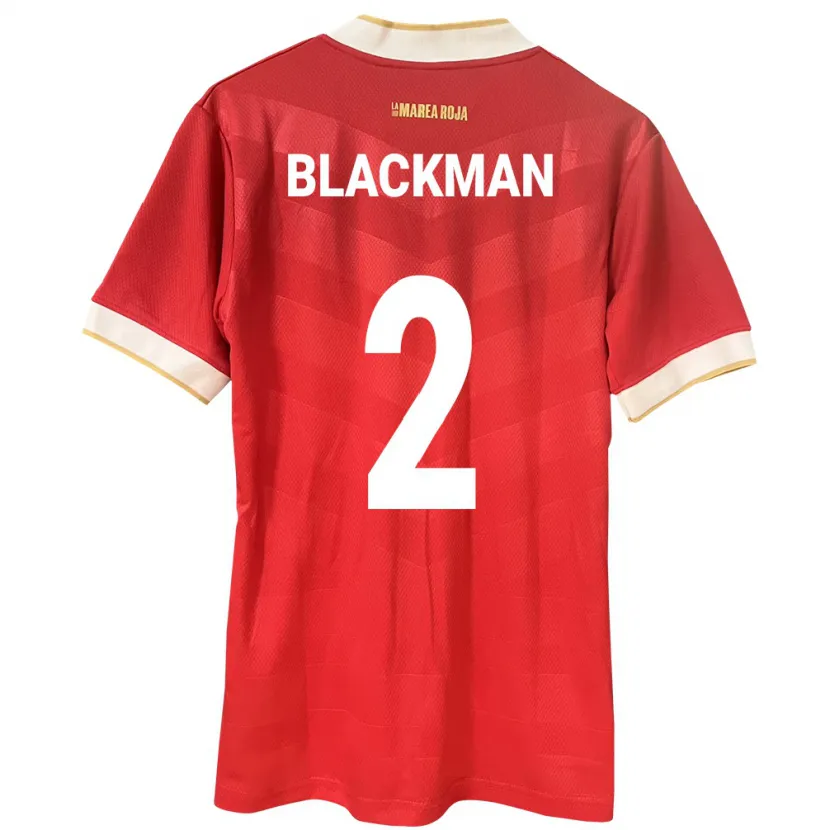 Danxen Kobiety Panama César Blackman #2 Czerwony Domowa Koszulka 24-26 Koszulki Klubowe