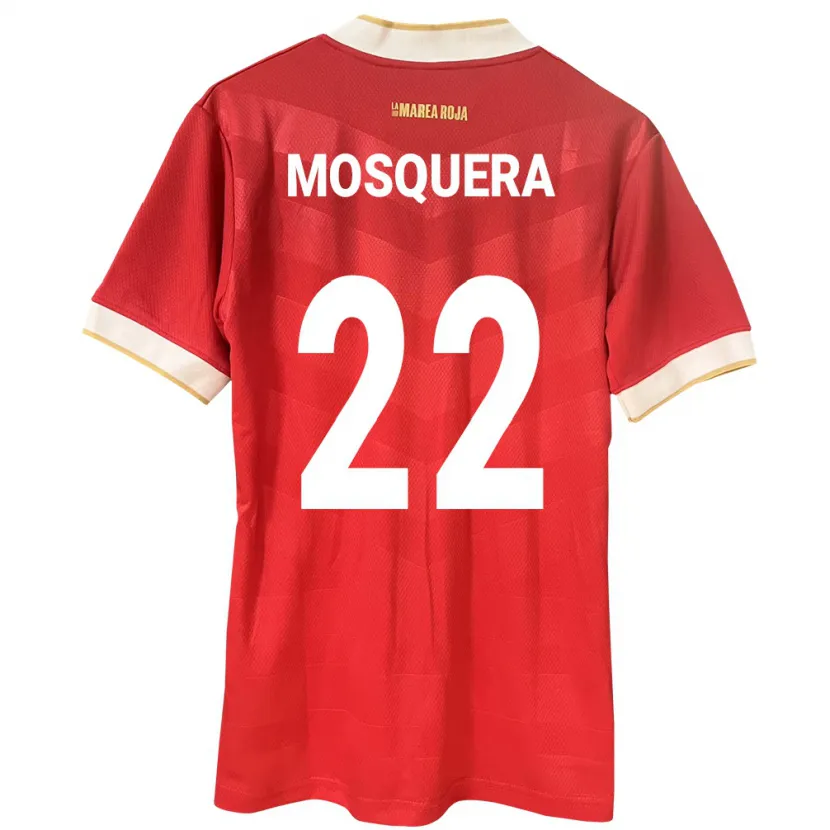 Danxen Kobiety Panama Orlando Mosquera #22 Czerwony Domowa Koszulka 24-26 Koszulki Klubowe